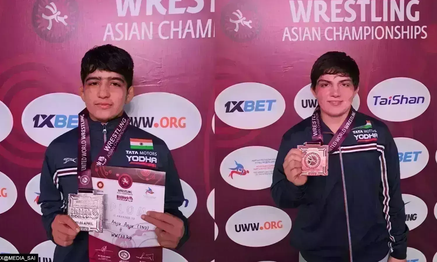 Asian Wrestling Championship : अंजू और हर्षिता ने जीता रजत पदक, भारत के कुल 9 मेडल हुए