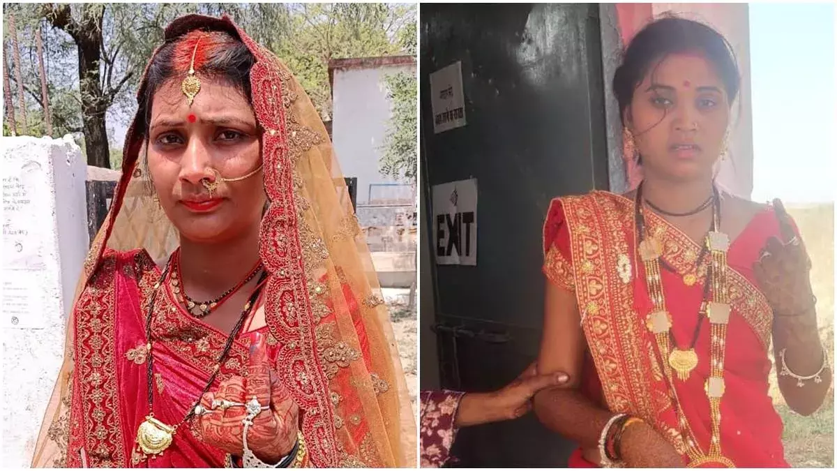 पहले डाला वोट फिर ससुराल के लिए विदा हुई सतना की लाडली रोशनी