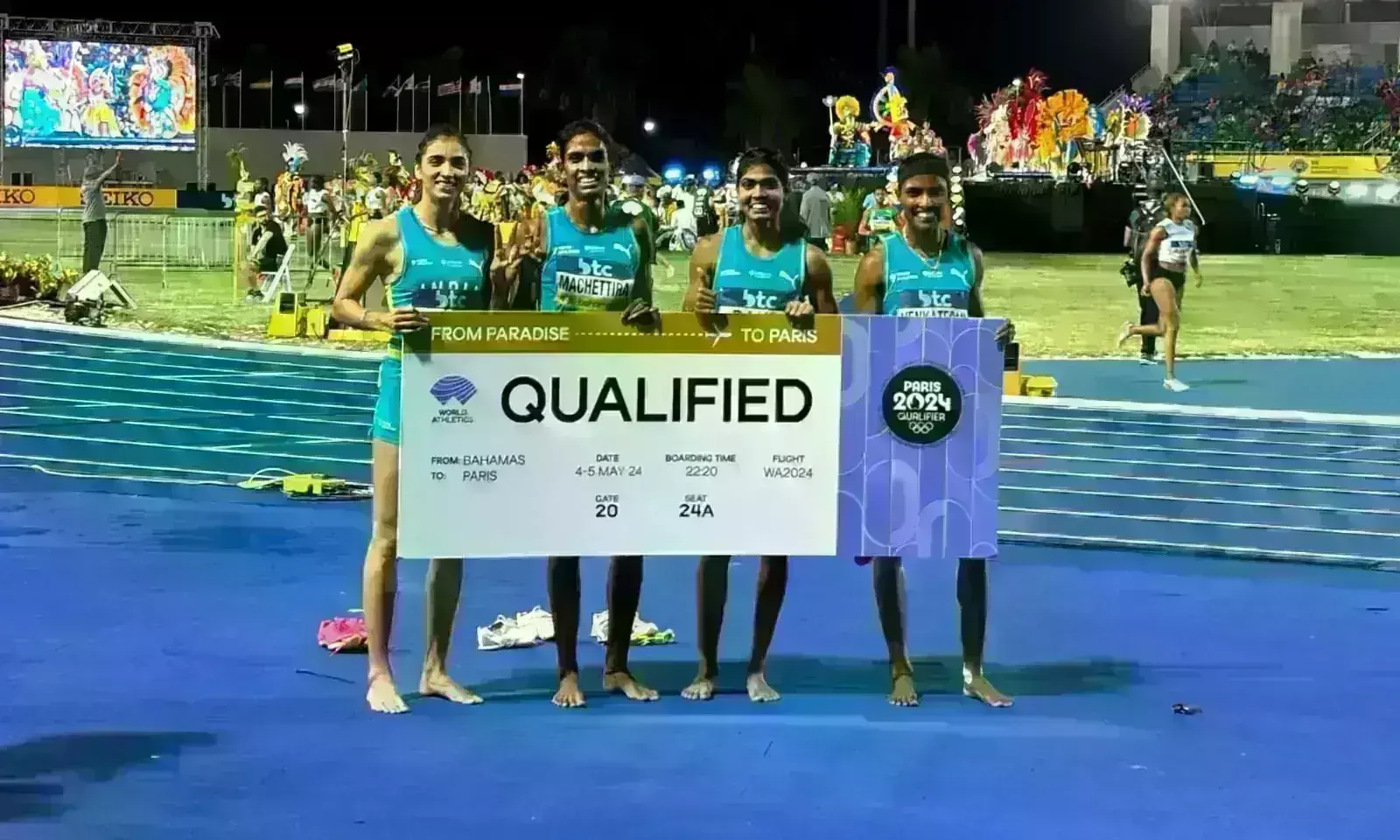 भारतीय पुरुष और महिला 4x400 मीटर रिले टीम ने पेरिस ओलंपिक के लिए किया क्वालीफाई