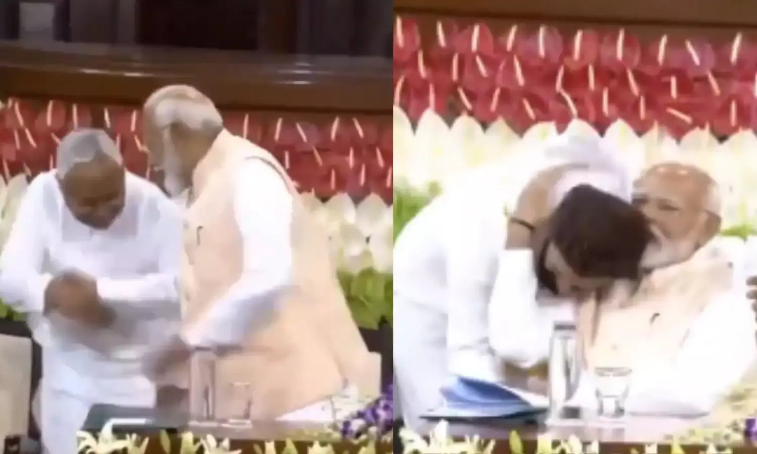 नीतीश का PM के पैर छूना, चिराग का पीएम को गले लगाना, किस ओर है इशारा
