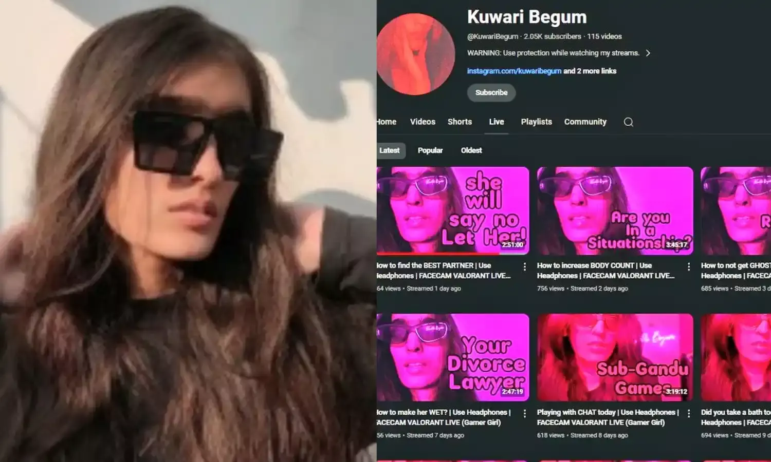 YouTuber Kunwari Begum
