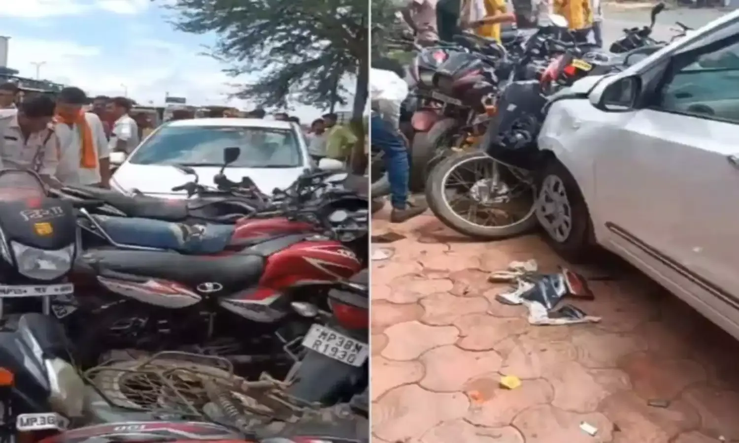 रायसेन में नशे में धुत पुलिसकर्मी ने 14 मोटर साइकिल समेत 7 लोगों को कुचला, जानिए पूरा मामला