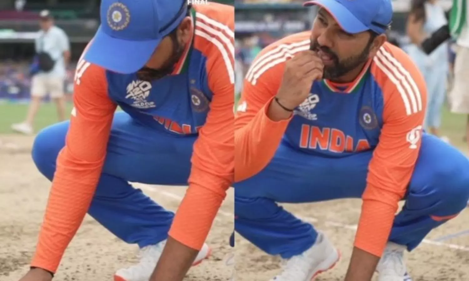 जब पिच से एक चुटकी मिट्टी खाने लगे रोहित,  दिलाई सचिन की याद, भावुक वीडियो वायरल