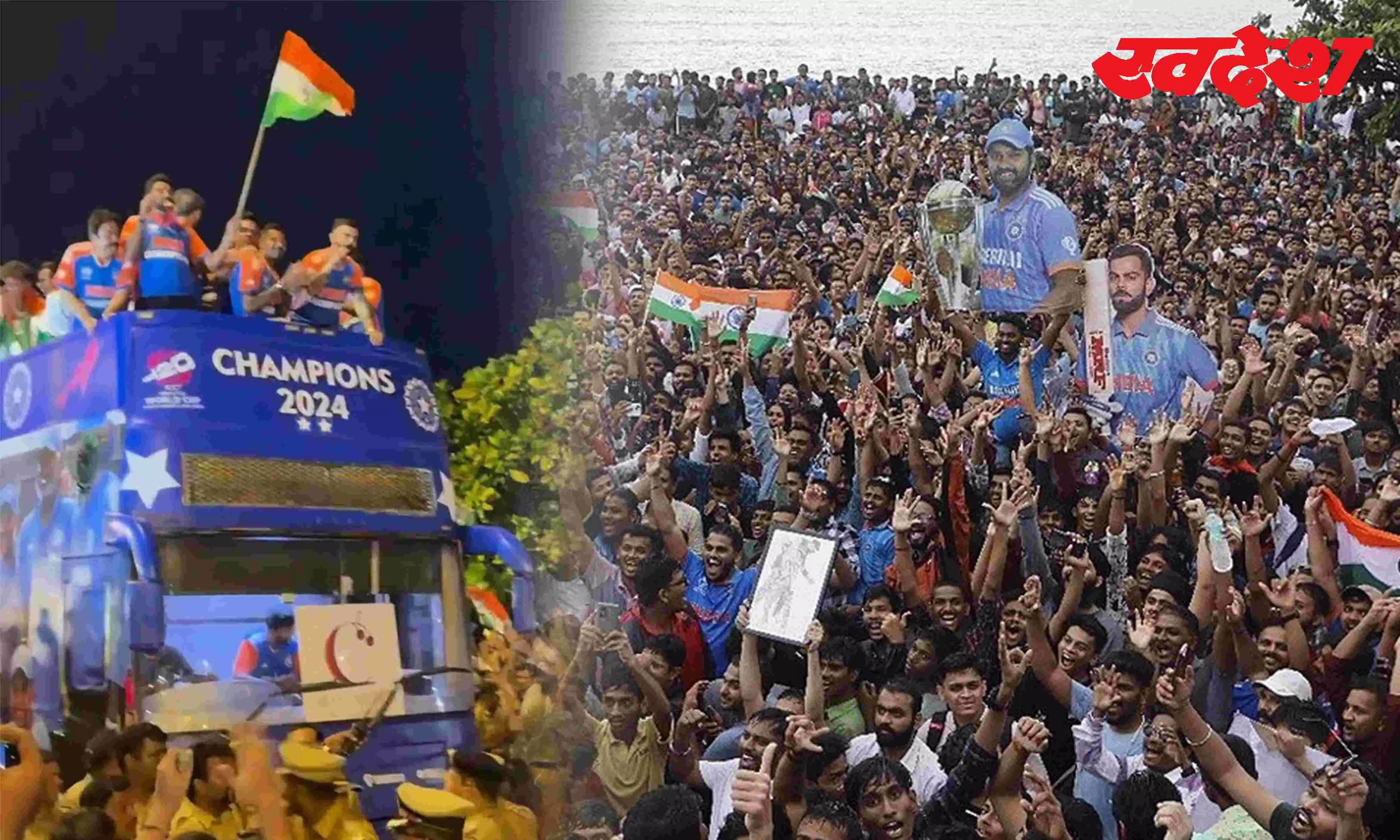 Team India: विजय रथ पर सवार होकर पहुंचे वर्ल्ड कप के जांबाज़, वानखेड़े स्टेडियम में हुआ सम्मान