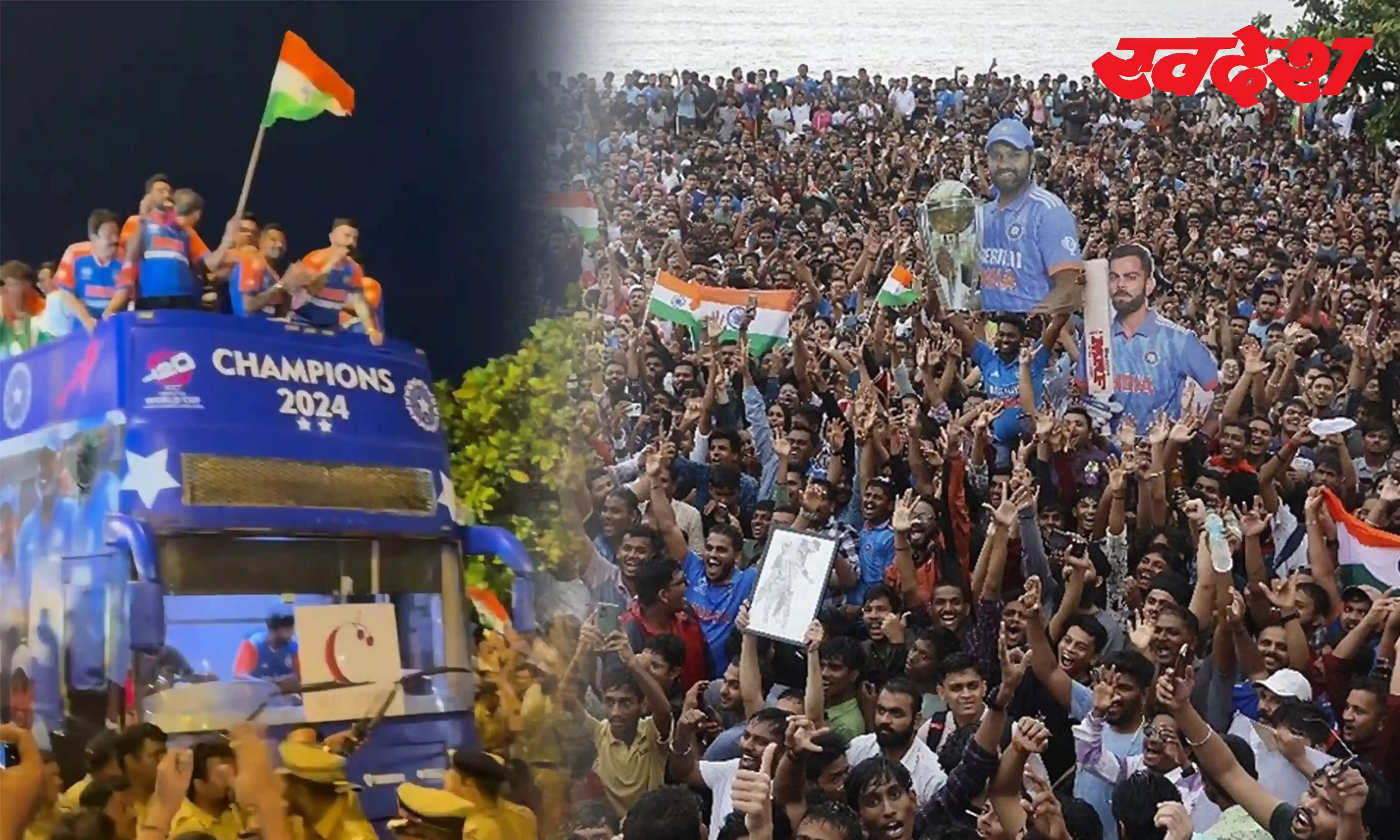 Team India: विजय रथ पर सवार होकर पहुंचे वर्ल्ड कप के जांबाज़, वानखेड़े स्टेडियम में हुआ सम्मान