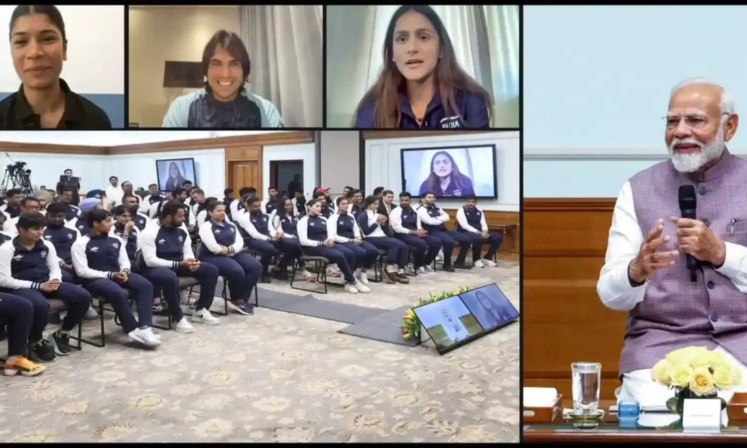 Paris Olympics 2024: ओलंपिक खेलने जा रहे एथलीटों से PM मोदी ने की खास मुलाकात