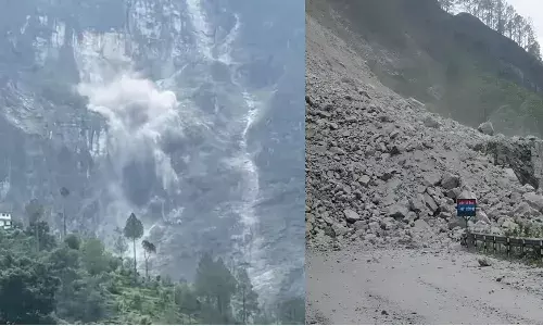 Landslide Video: उत्तराखंड में पातालगंगा लंगसी टनल पर पहाड़ गिरा, जोशीमठ-बद्रीनाथ हाईवे बंद, देखें वीडियो