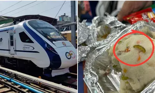 वंदे भारत ट्रेन में ये क्या परोसा जा रहा है? उपमा में इल्ली निकली, ठेकेदार पर लगा इतना जुर्माना