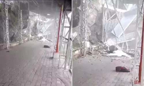 वैष्णो देवी मार्ग पर लैंड स्लाइड, तीन श्रद्धालुओं की मौत, रेस्क्यू जारी