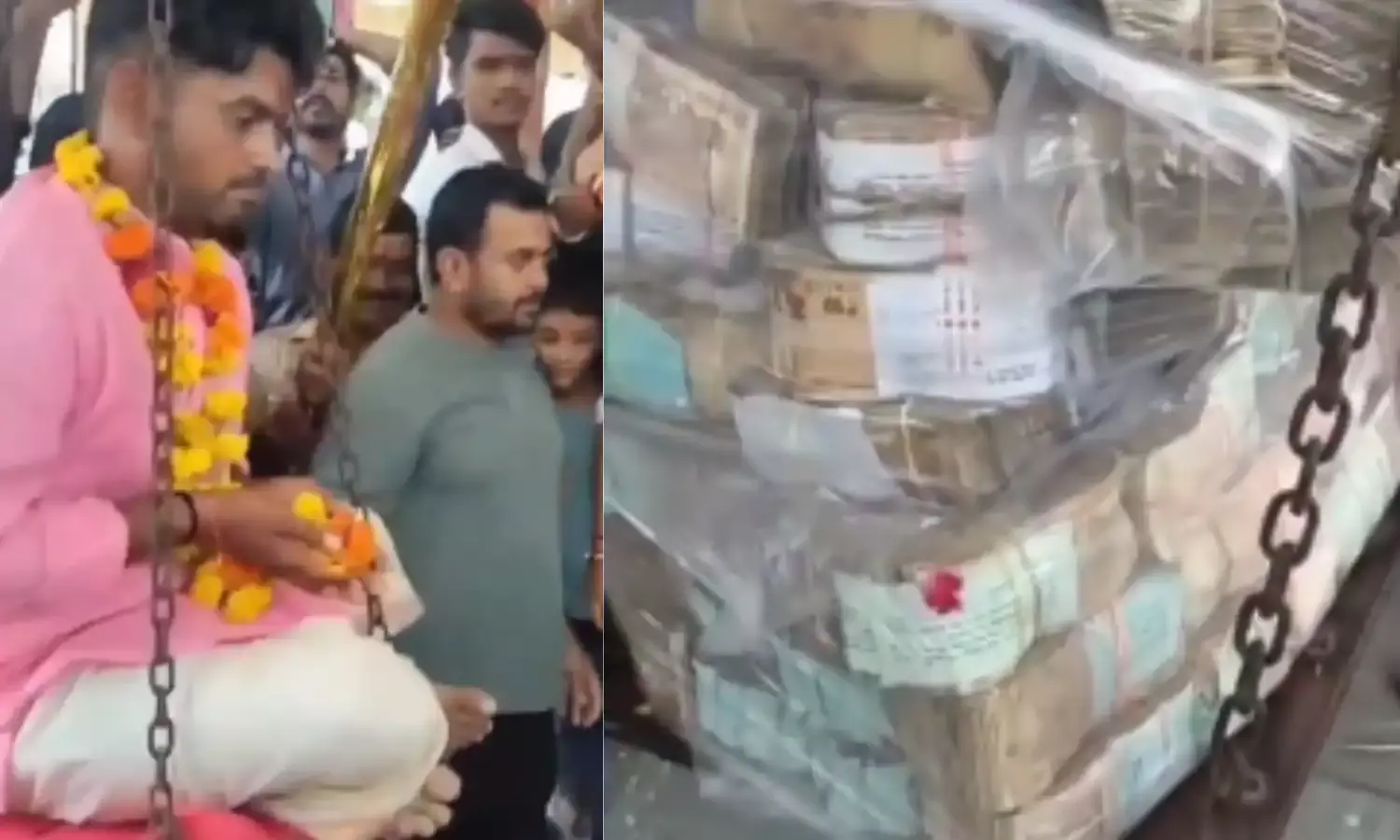 MP के किसान ने मन्नत पूरी होने पर बेटे को तराजू पर बैठाया और नोटों से तौल दिया, वीडियो वायरल