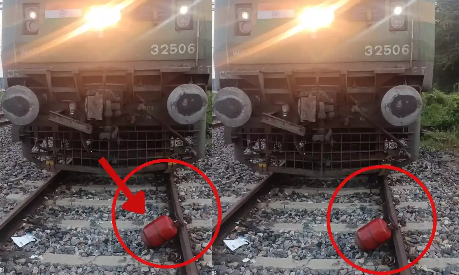 कानपुर में फिर एक बार ट्रेन को डि‍रेल करने की कोशिश, पटरी पर मिला गैस सिलेंडर