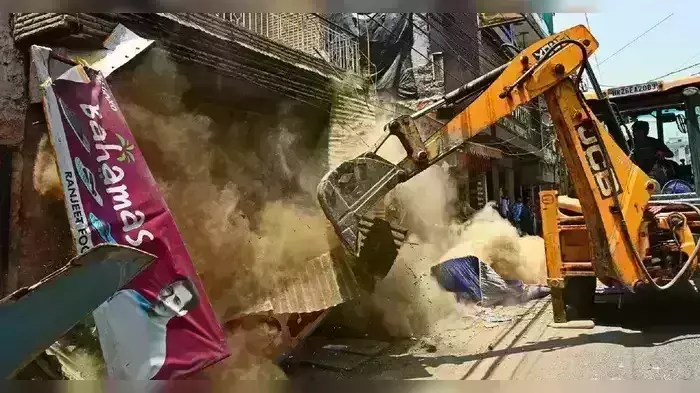 bulldozer action bahraich