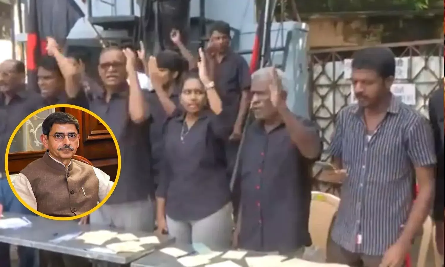 Protest against Governor RN Ravi