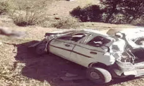 Car Fell into Ditch in Mandi