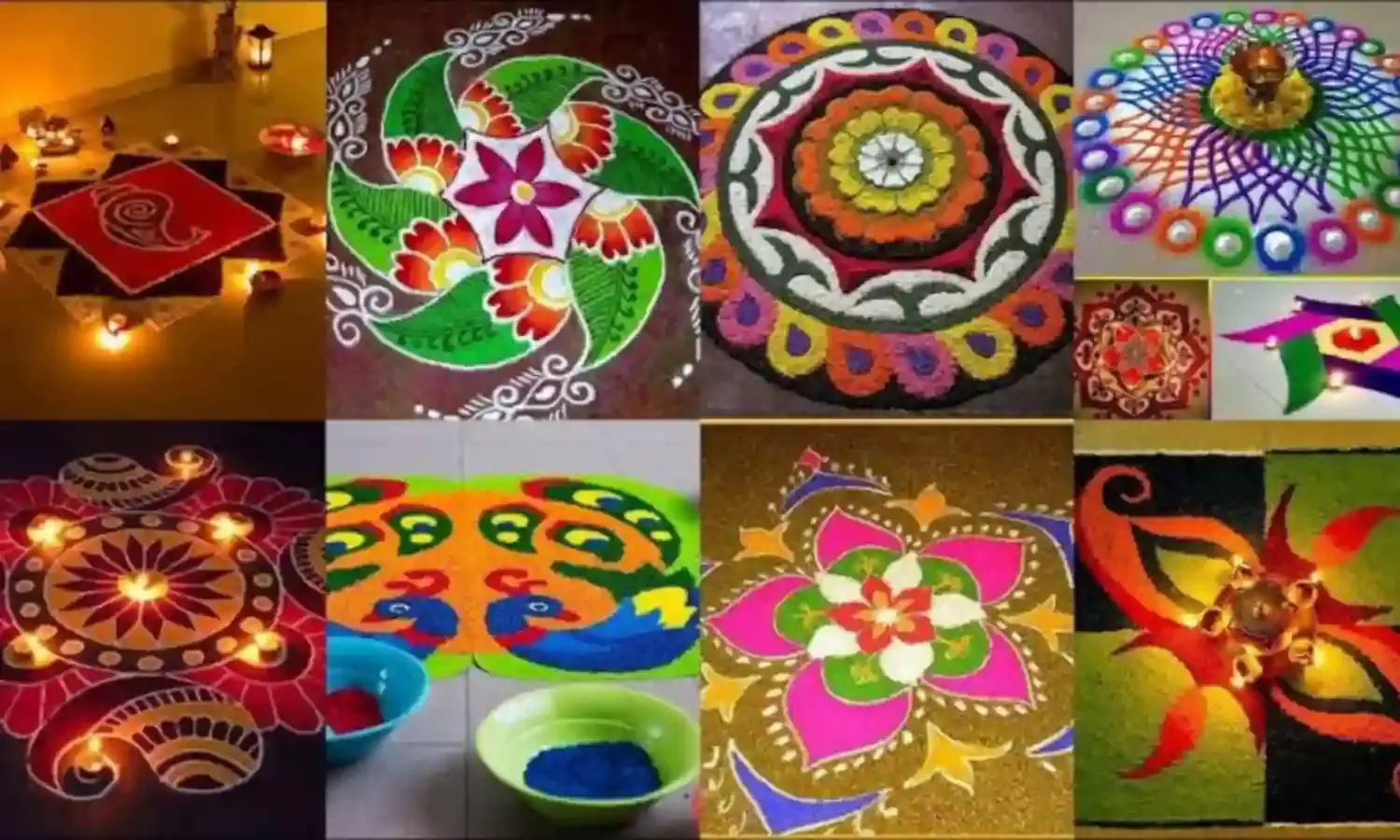 दीवाली के दिन घर के आंगन को रंग-बिरंगे रंगों से सजाएं, बनाएं ये लेटेस्ट रंगोली डिजाइन