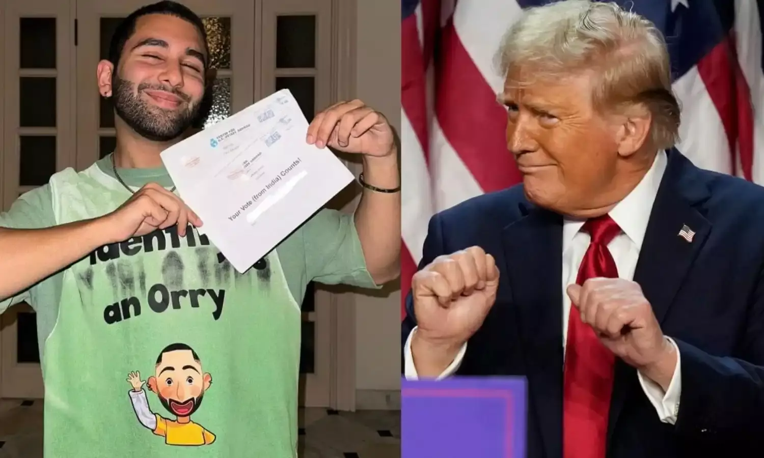 ओरी ने किया डोनाल्ड ट्रंप के लिए वोट, जीतने पर तस्वीरें शेयर कर जाहिर की खुशी