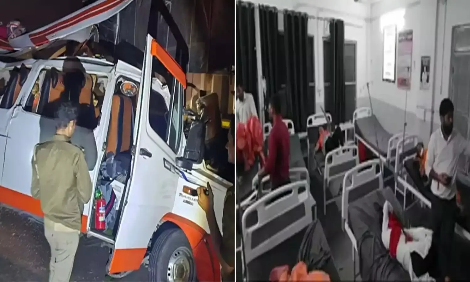 खड़े ट्रक से टकराई यात्रियों से भरी बस, 5 की मौत, कई घायल