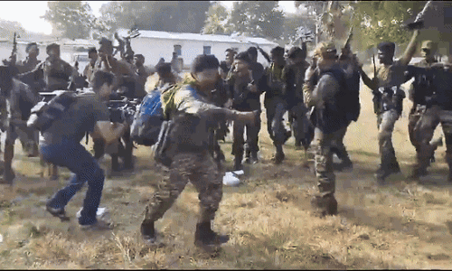 Soldiers Dance video in Bastar