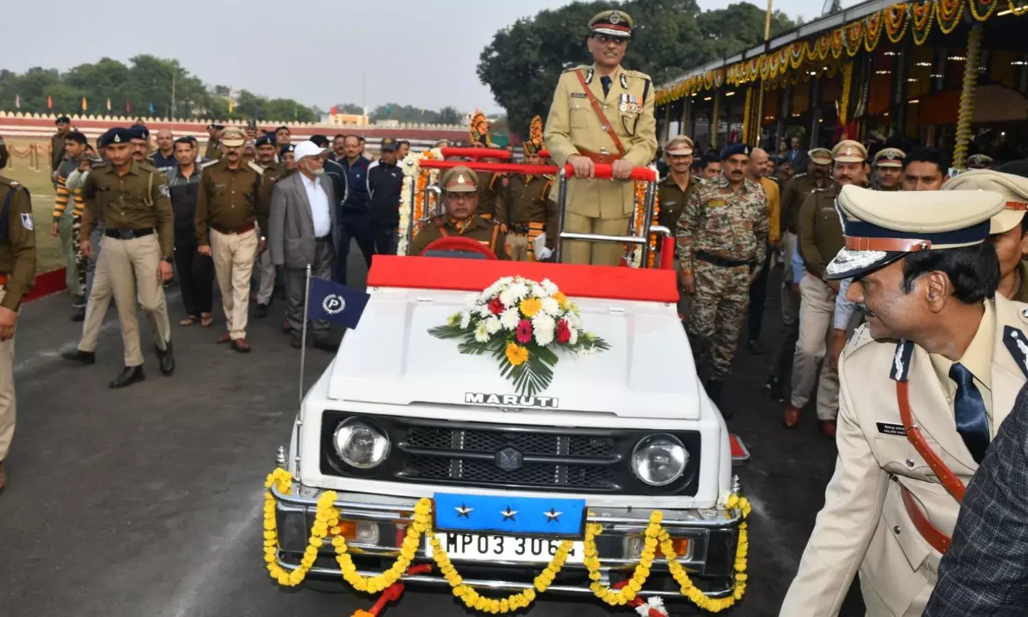 DGP Sudhir Saxena Farewell Parade in Bhopal
