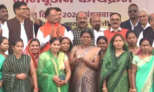 CM साय ने महिलाओं के खातों में डाले पैसे, नालंदा परिसर का किया भूमिपूजन