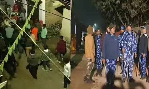 Stone Pelting on Ram Vivah Tableau in Darbhanga