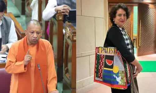 “कांग्रेस नेता फिलिस्तीन का बैग लेकर घूम रहीं, हम नौजवानों को इजराइल भेज रहे” - सीएम योगी