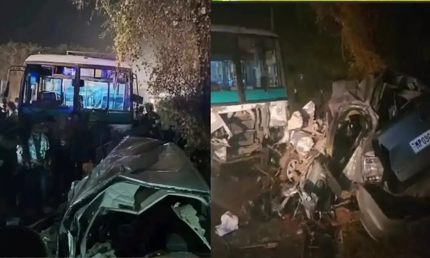 बस और कार की टक्कर में इंदौर में पांच लोगों की मौत, कई घायल