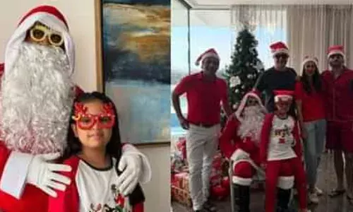 एमएस धोनी बनें सांता क्लॉज, परिवार संग मनाया क्रिसमस, तस्वीरें वायरल