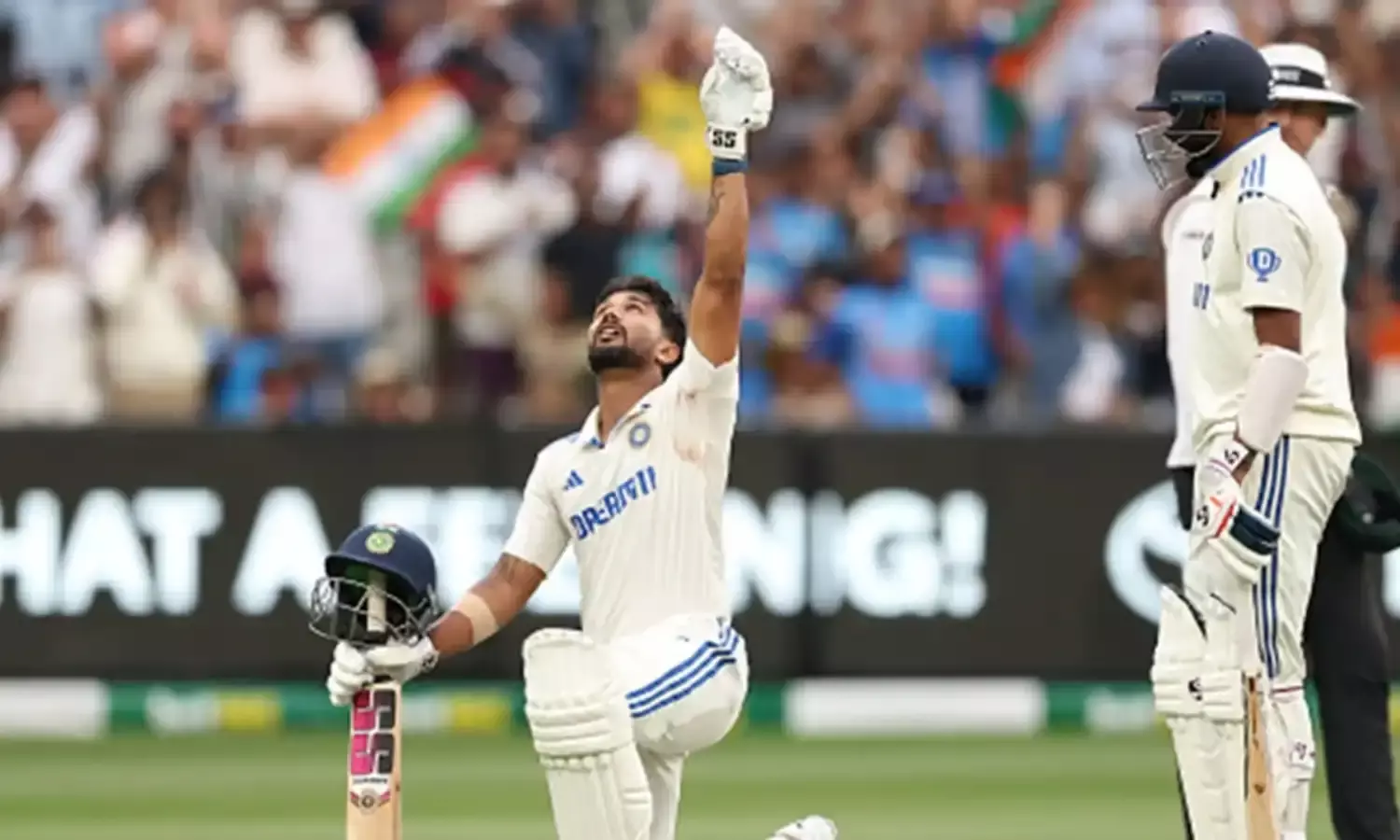 नीतीश कुमार रेड्‌डी ने जड़ा पहला अंतरराष्ट्रीय शतक, पिता की आंखों में छलके आंसू…