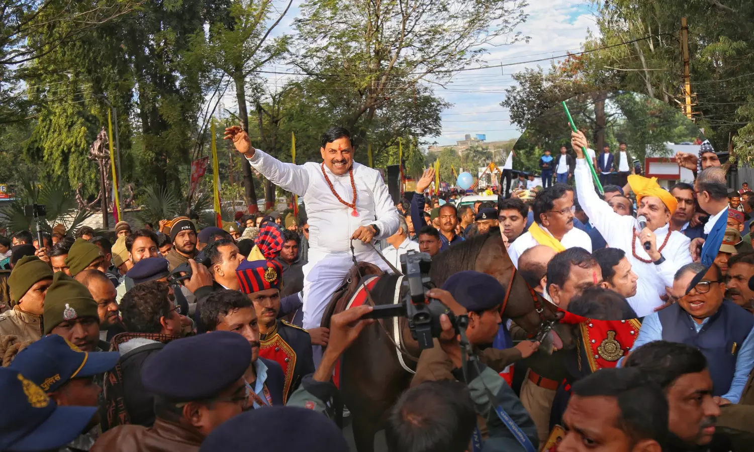 मुख्यमंत्री डॉ. मोहन यादव राहगीरी आनंद उत्सव में हुए शामिल, लाठी घुमाई और गुरुद्वारा भी गए