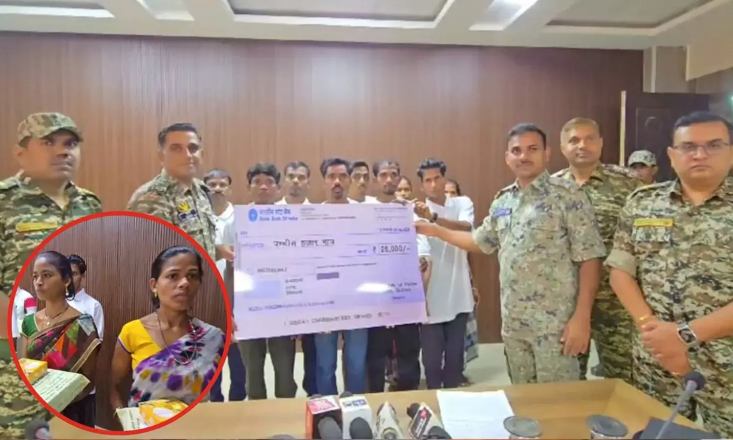 दो महिलाओं समेत 9 हार्डकोर नक्सलियों ने किया सरेंडर, 40 लाख से जयादा रखा था इनाम