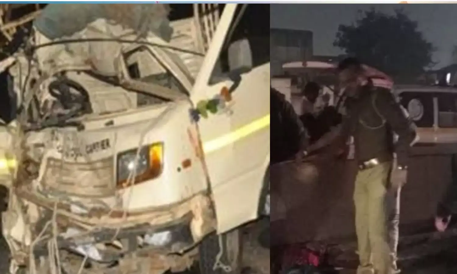 लोहे से भरे ट्रक को टेंपो ने पीछे से मारी टक्कर, 8 लोगों की मौत, कई घायल