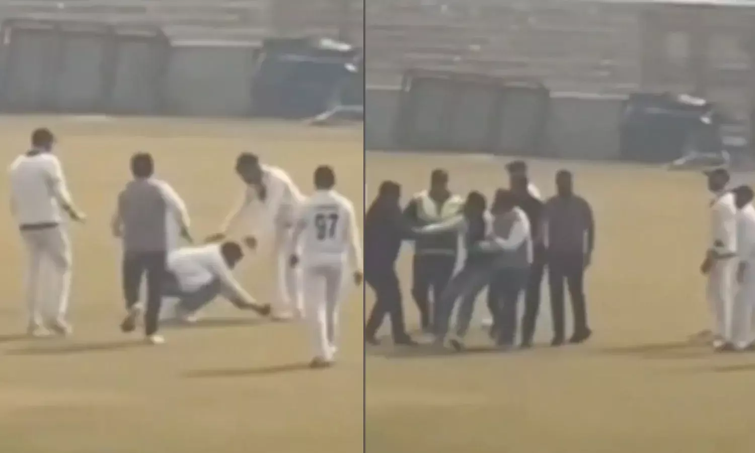 अरुण जेटली स्टेडियम में सुरक्षा घेरा तोड़ विराट कोहली के पैर छूने दौड़ा फैन, वीडियो वायरल