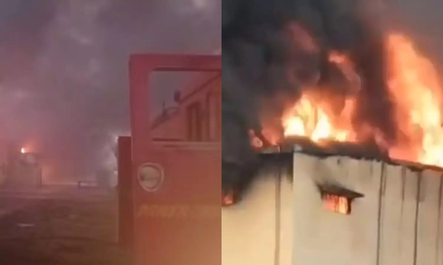 विक्रम फूड बिस्कुट फैक्ट्री में भीषण आग, दमकल की चार गाड़ियां रेस्क्यू में लगी