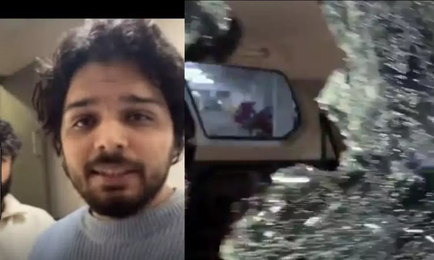 मशहूर यूट्यूबर लक्ष्य चौधरी पर जानलेवा हमला, रास्ता रोका; गाड़ी के शीशे के तोड़े कांच