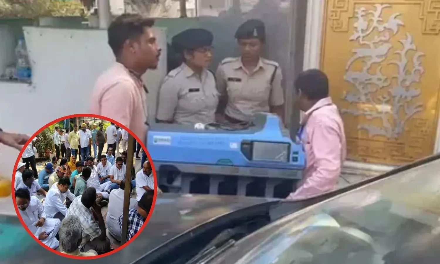 भूपेश बघेल के घर नोट गिनने की मशीन लेकर पहुंचे अधिकारी, कांग्रेस नेताओं का विरोध जारी