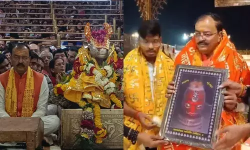 उपमुख्यमंत्री केशव प्रसाद मौर्य पहुंचे उज्जैन, महाकाल की भस्म आरती में हुए शामिल