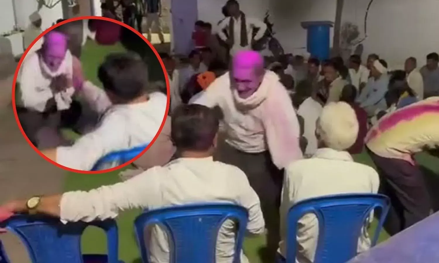 आशीर्वाद लेने आए लोगों को BJP नेता विष्णु शर्मा ने मारी लात, पार्टी ने मांगा जवाब आशीर्वाद लेने आए लोगों को BJP नेता विष्णु शर्मा ने मारी लात, पार्टी ने मांगा जवाब