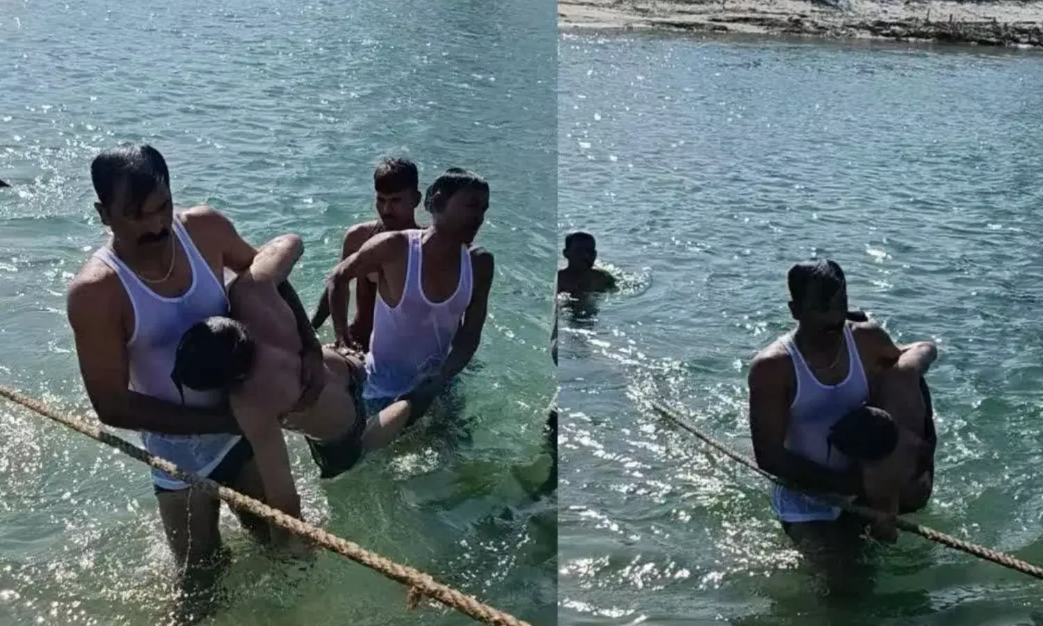 लखीमपुर खीरी के तालाब में डूब रहे 5 युवकों की बचाई जान