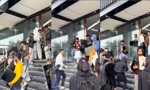 चाइनीज कॉल सेंटर से लैपटॉप के साथ-साथ फर्नीचर भी लूट ले गए पाकिस्‍तानी, सामने आए वीडियो…