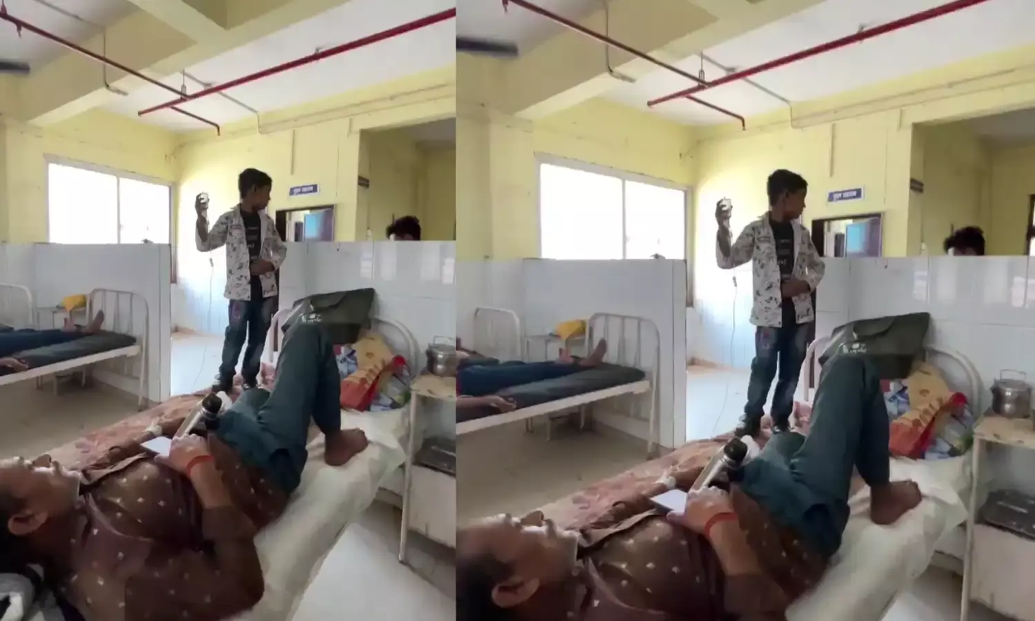 सरकारी अस्पताल की हालत पस्त, ड्रिप लगाकर बच्चे को थमाई सलाइन, वीडियो सोशल मीडिया पर वायरल सरकारी अस्पताल की हालत पस्त, ड्रिप लगाकर बच्चे को थमाई सलाइन, वीडियो सोशल मीडिया पर वायरल