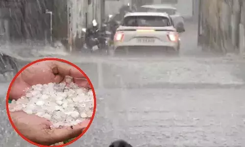 तेज आंधी के साथ हुई ओलावृष्टि, फसलों को लेकर चिंतित हुए किसान