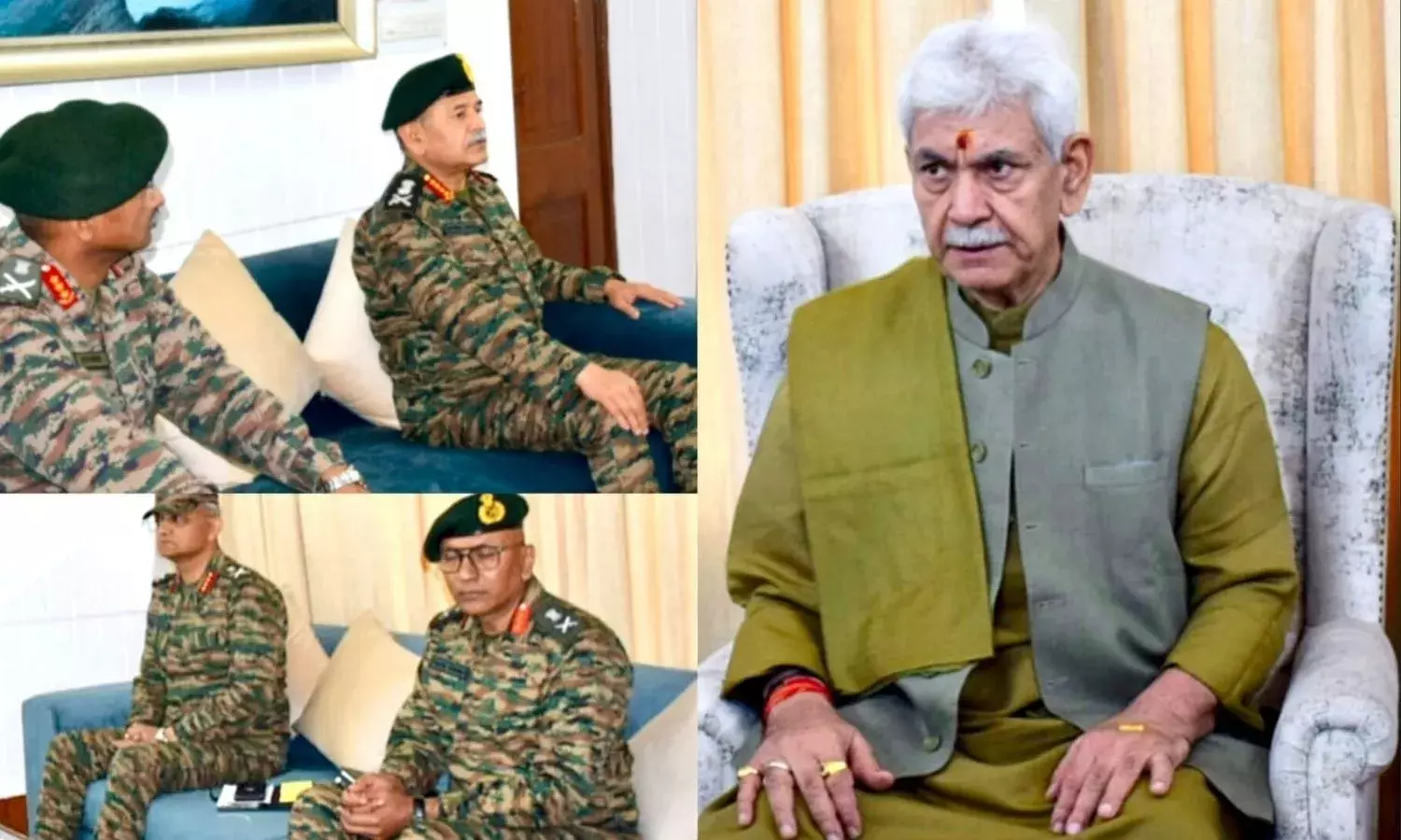 श्रीनगर पहुंचे सेना प्रमुख उपेंद्र द्विवेदी, उपराज्यपाल मनोज सिन्हा के साथ की अहम बैठक