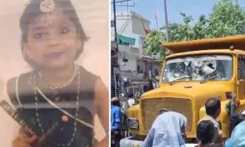 इंदौर नगर निगम के डंपर की चपेट में आने से बच्ची की मौत, मुसाखेड़ी चौराहे की घटना