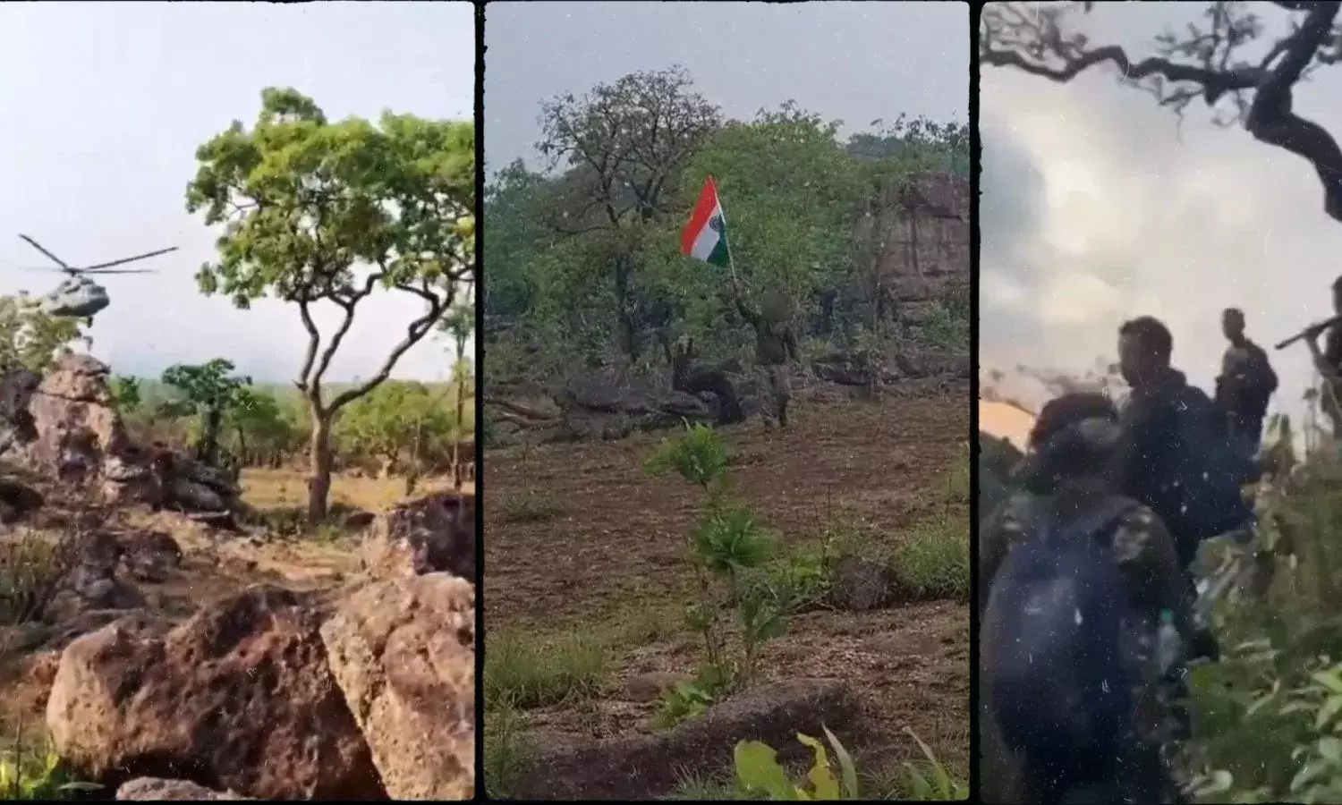 मुंह छुपाकर भागे माओवादी, पहाड़ी पर सुरक्षाबल का कब्जा