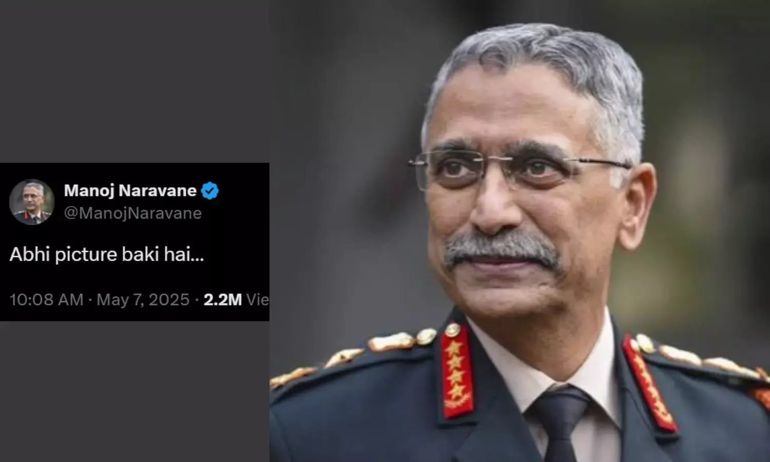 पूर्व थल सेना अध्यक्ष मनोज नरवणे के ट्वीट से पाकिस्तान की बढ़ सकती है टेंशन