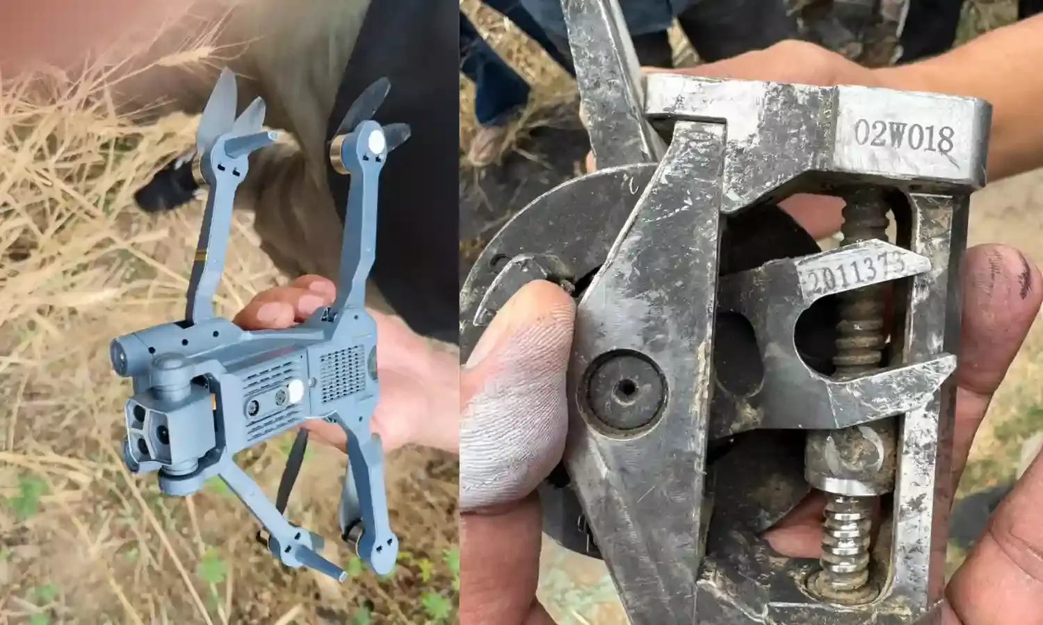 Pictures of drone parts recovered after they were shot down by Indian air defence systems last night.