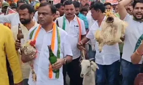 पीसीसी चीफ दीपक बैज SDM के लिए लाए दारू, मुर्गा और बकरा, जानिये पूरा मामला