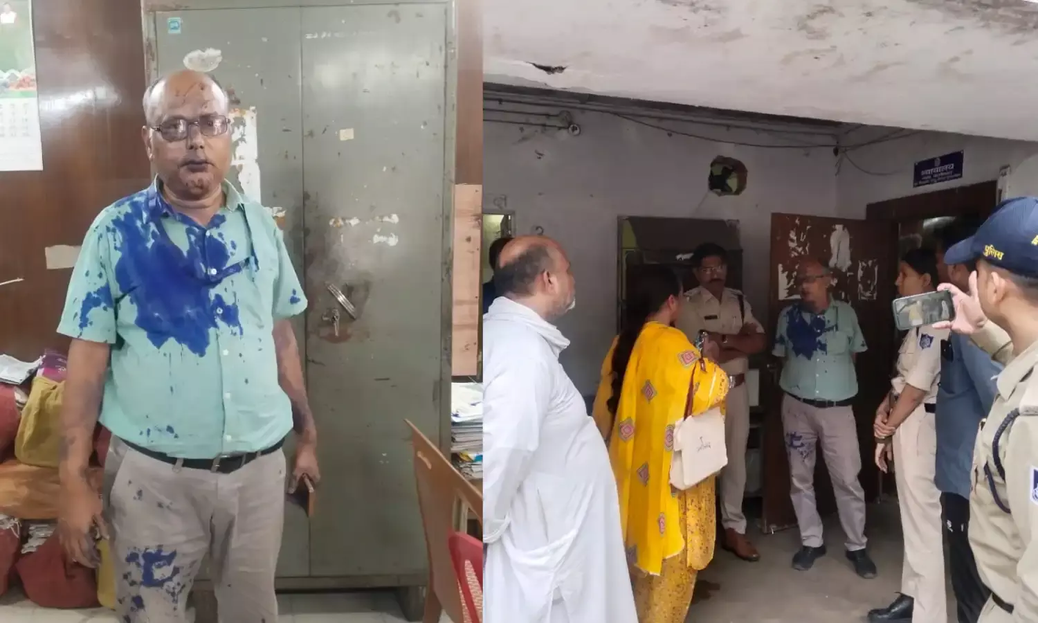 नायब तहसीलदार पर महिला ने फेंकी स्याही, ऑफिस में हुआ हाई-वोल्टेज ड्रामा