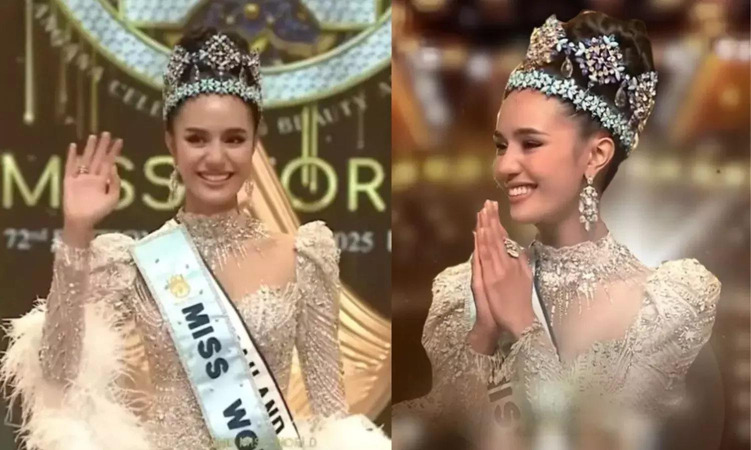 थाईलैंड की ओपल सुचाता ने जीता मिस वर्ल्ड का खिताब, भारत की नंदिनी गुप्ता टॉप 8 में जगह बनाने से चूकीं